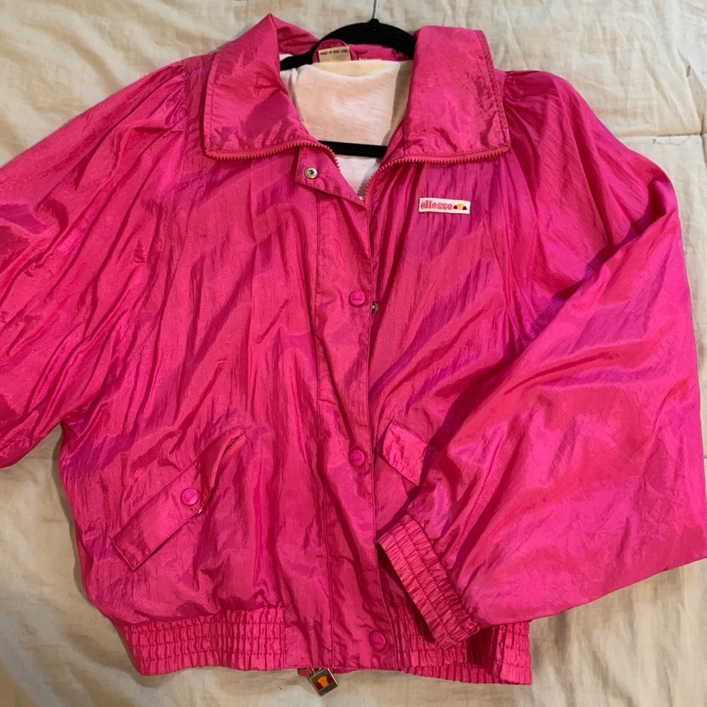 Pink Ellesse windbreaker bomber